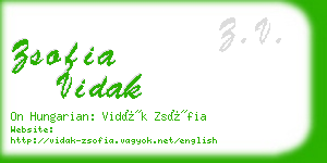 zsofia vidak business card